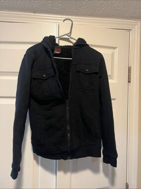 Tony Hawk Black Sherpa-Lined Zip Jacket